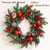Christmas Wreath Green Vine, Scene Setting Door Hanging Ornaments Hanging Decorations, Festive Wall Front Door Hangings Hanging Decorations Pendants, Create Atmosphere Dress Up Supplies view 2