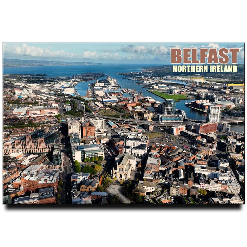 Belfast City Fridge Magnet Northern Ireland Refrigerator Door Photo Magnet Travel Souvenir
