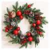 Christmas Wreath Green Vine, Festive Wall Front Door Hangings Hanging Decorations Pendants, Scene Setting Door Hanging Ornaments Hanging Decorations, Create Atmosphere Dress Up Supplies view 1