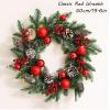 Christmas Wreath Green Vine, Festive Wall Front Door Hangings Hanging Decorations Pendants, Scene Setting Door Hanging Ornaments Hanging Decorations, Create Atmosphere Dress Up Supplies view 2