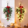 Christmas Wreath Green Vine, Festive Wall Front Door Hangings Hanging Decorations Pendants, Scene Setting Door Hanging Ornaments Hanging Decorations, Create Atmosphere Dress Up Supplies view 4