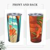 LZQPOEAS 20 oz Stainless Steel Tumbler with Straw and Lid Vacuum Tumbler cup Surfboard on Wooden Insulated Tumblers Double Wall Insulated Cup for Coffee Slim Travel Coffee Mug for Home Office view 3