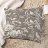 MangGou Chinoiserie Style Body Pillow Covers Set of 2 French Country Cushion Cover 20x30in Floral Tan Asian Lumbar Pillow Case Accent Toss Pillowcase Rustic Decor for Bedroom Living Room Sofa view 2