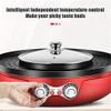 Electric Grill Indoor 2200W Electric Smokeless Grill And Hot Pot, 220V Detachable Easy To Clean BBQ & Shabu Shabu with Independent Temperature Control for 2-8 People Family Gathering Friend Meeting Pa view 2