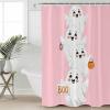 Anzona Pink Halloween Ghosts Shower Curtains Set - Long 72 x 84 Inch, Cute Ghost Shower Curtain Waterproof, Halloween Polyester Fabric Bathroom Curtain with 12 Hooks, Bathroom Accessories, 1 Panel view 3