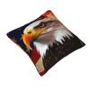 AdaNti American Flag Fire Eagle Print Throw Pillow Cover Square Soft Cushion Cover Throw Pillow Case for Home Decor Living Room Bed Couch Car 16"x16" view 2