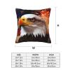 AdaNti American Flag Fire Eagle Print Throw Pillow Cover Square Soft Cushion Cover Throw Pillow Case for Home Decor Living Room Bed Couch Car 16"x16" view 4