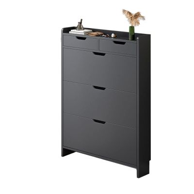 GRFIT Shoe Cabinets Flip-Flop Shoe Rack Simple Household Small Narrow Doorway Indoor Good-Looking Bedroom dust Storage Shoe Cabinet Cabinet for Entryway (Color : 5)