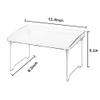 BFLCTTBD 2pcs Clear Acrylic Foldable Shelves Cabinet Storage Organizer Shelf Rack Countertop Stackable Shelve for Kitchen Bathroom view 3