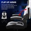 RESPAWN 3085 Ergonomic Gaming Chair for Adults, High Back Office Chair with Headrest and Flip Up Arms, Leather Racing Style Gaming Seat with Lumbar Support, Video Game Computer Desk Seat - White view 3