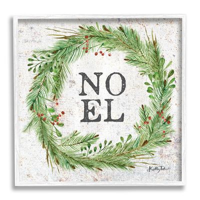'Noel Seasonal Wreath'| Framed Giclee Art