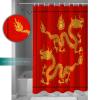 Chinese Shower Curtain, Original Traditional Oriental Dragon New Year Waterproof Washable Boho Funny Cute Shower Curtains Set for Bathroom Farmhouse Bathtubs Curtains Decor Set 72"Wx84"L with Hooks view 3
