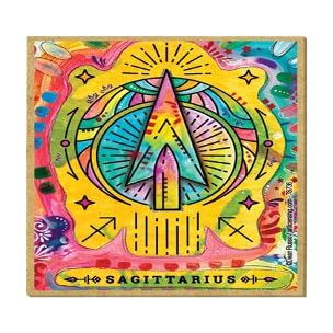 SJT Enterprises Astrological Signs Horoscope Magnets, Sagittarius (The Archer)  2.5 by 3.5 inch Wood Fridge Magnets Featuring Art of Dean Russo, Gift for November or December Birthdays (SJT78736)
