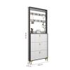GRFIT Shoe Cabinets Shoe Cabinet Ultra-Thin Tipping Bucket Light Luxury Simple Modern Clothes and hat one Cabinet Entry Hall Cabinet for Entryway (Size : 80 * 24 * 210cm) view 3