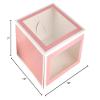 O'CREME Pink-and-White Square Cake Box 10 Inch x 10 Inch x 7 Inch High with Window on Top and in Front - Pack of 10 view 2