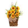 IMIKEYA Sunflower Basket Sunflower Wreath Farmhouse Decor Lavender Plant Home Accents Decor Wildflower Door Hanger Fake Door Wreath Manual Hanging Spring Decorative Hanging view 1