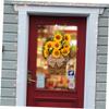 IMIKEYA Sunflower Basket Sunflower Wreath Farmhouse Decor Lavender Plant Home Accents Decor Wildflower Door Hanger Fake Door Wreath Manual Hanging Spring Decorative Hanging view 4