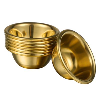 14 Pcs Buddhist Drinking Cup Holy Water Cup Decor Supplies Temple Water Holder Water Bowls Tealight Candle Holder Brass Tea Light Copper Stainless Steel