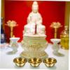 14 Pcs Buddhist Drinking Cup Holy Water Cup Decor Supplies Temple Water Holder Water Bowls Tealight Candle Holder Brass Tea Light Copper Stainless Steel view 2