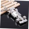 VICASKY 6pcs Chic Racing Car Shape Keychain Unique Key Holder Decoration for Men and Women Durable Silver Key Ring for Bags Backpacks and view 4