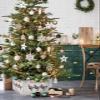 Christmas Tree Collar 4PCS-17"x10", Christmas Tree Ring Christmas Farmhouse Chickens Christmas Tree Stands Skirts Base Covers for Xmas Holiday Home Decor view 2