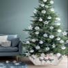 Christmas Tree Collar 4PCS-17"x10", Christmas Tree Ring Christmas Farmhouse Chickens Christmas Tree Stands Skirts Base Covers for Xmas Holiday Home Decor view 4