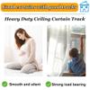 YJLTKL Heavy Duty Ceiling Curtain Track, Room Divider, Conjoined Double Track with Track Curtain System Bed Curtains, Shower Room Divider, Bay Windows, RV (Color : White, Size : 6m(19.7FT)) view 3