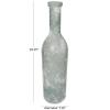 Deco 79 Recycled Glass Handmade Decorative Vase Frosted Spanish Bottle Centerpiece Vase, Flower Vase for Home Decoration 7" x 7" x 29", Clear view 2
