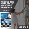 24x24x1 Air Filter MERV 7 Rating, 12 Pack of Furnace Filters Comparable to MPR 700, FPR 5, Pet Odor Retention Filters - Made in USA by AIRX FILTERS WICKED CLEAN AIR. view 4