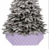 Christmas Tree Collar 4PCS-17"x10", Christmas Tree Ring Purple Wave Geometric Abstract Pattern Christmas Tree Stands Skirts Base Covers for Xmas Holiday Home Decor view 1