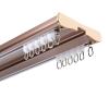 PQPQLI Heavy-Duty Ceiling Curtain Track, Double Curtain Rails Track, Room Divider Curtain Rods, Aluminum, for Privacy Curtains, RV Curtains, Shower Curtains(Gold,3.6m/12FT/3 * 120cm) view 1
