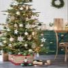 Christmas Tree Collar 4PCS-17"x10", Christmas Tree Ring Merry Christmas Gnome Xmas Elf on Rustic Wood Grain Christmas Tree Stands Skirts Base Covers for Xmas Holiday Home Decor view 2
