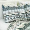 Chezmoi Collection Meadow 3-Piece Cabin Lodge Comforter Set - Multicolor Pine Tree Fish Deer Explorer Mountain Printed Microfiber Bedding, Queen view 3
