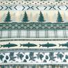 Chezmoi Collection Meadow 3-Piece Cabin Lodge Comforter Set - Multicolor Pine Tree Fish Deer Explorer Mountain Printed Microfiber Bedding, Queen view 4
