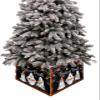 Christmas Tree Collar 4PCS-17"x10", Christmas Tree Ring Trick Or Treat Halloween Ghost Pumpkin Orange Black Plaid Christmas Tree Stands Skirts Base Covers for Xmas Holiday Home Decor view 1