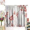 ZhiRain Cherry Blossom Curtains Flower Floral Curtains Japanese Asian Curtain with Rod Pocket for Bedroom Living Room Decor Drapes Thermal Insulated Window Treatments 2 Panels Set 84x84in view 4