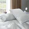 Kanak Bedding Satin 3 Piece Silk Like Duvet Cover Set,Ultra Soft and Breathable Bedding Set with 1pc Duvet Cover Zipper Closure & 2Pillow Cover.(White,King) view 3