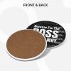 Because I'm The Boss That's Why Non-Slip Cork Base 4in Ceramic Coaster Set Useful view 2