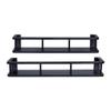 Stratton Home Decor Black Finish Set of 2 Wood Wall Shelves view 1