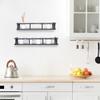 Stratton Home Decor Black Finish Set of 2 Wood Wall Shelves view 2