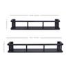 Stratton Home Decor Black Finish Set of 2 Wood Wall Shelves view 3