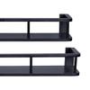 Stratton Home Decor Black Finish Set of 2 Wood Wall Shelves view 4