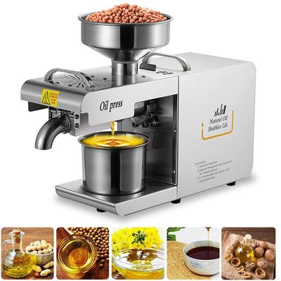 635W Commercial Oil Press Machine Hot/Cold Oil Press Extractor Automatic Constant Thermostat with 0 -300 Stainless Steel Oil Press Expeller for Olive Coconut Canola Sesame Peanut Grinder