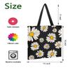 AUSVKAI Canvas Tote Bag Aesthetic for Women, Cute Dasiy Reusable Cotton Bags for Shopping Vacation Beach Trendy Gifts view 4