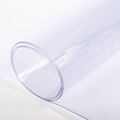 49 Gauge (0.49mm Thick) 13 Yards Full Roll Premium Clear Plastic Vinyl Table Cover Pector Solid Casual Rectangle