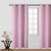 2pc Window Curtain Thermal Insulated Solid Unlined Grommet Blackout k68 Different Sizes and Colors (Hot Pink, 84") view 1