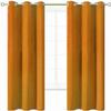 2pc Window Curtain Thermal Insulated Solid Unlined Grommet Blackout k68 Different Sizes and Colors (Brick, 63") view 1