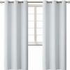 2pc Window Curtain Thermal Insulated Solid Unlined Grommet Blackout k68 Different Sizes and Colors (White Off, 63") view 1