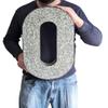 SciencePurchase 20" Metal Letter O Wall Decor, Silver with Rusted Edges, Galvanized Wall Mountable Decoration for Country, Mid-Century, or Farmhouse Themed Room or Event view 2