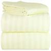 Duvet Cover 100% Egyptian Cotton Luxurious 600 Thread Count - Queen 88X90- All Season Comfort - Hotel Quality Softness - Zipper Closure & Corner Ties - Ivory Stripe view 1